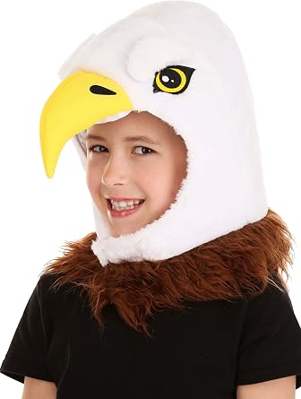 Eagle Open Faced Hood Costume Hat Standard