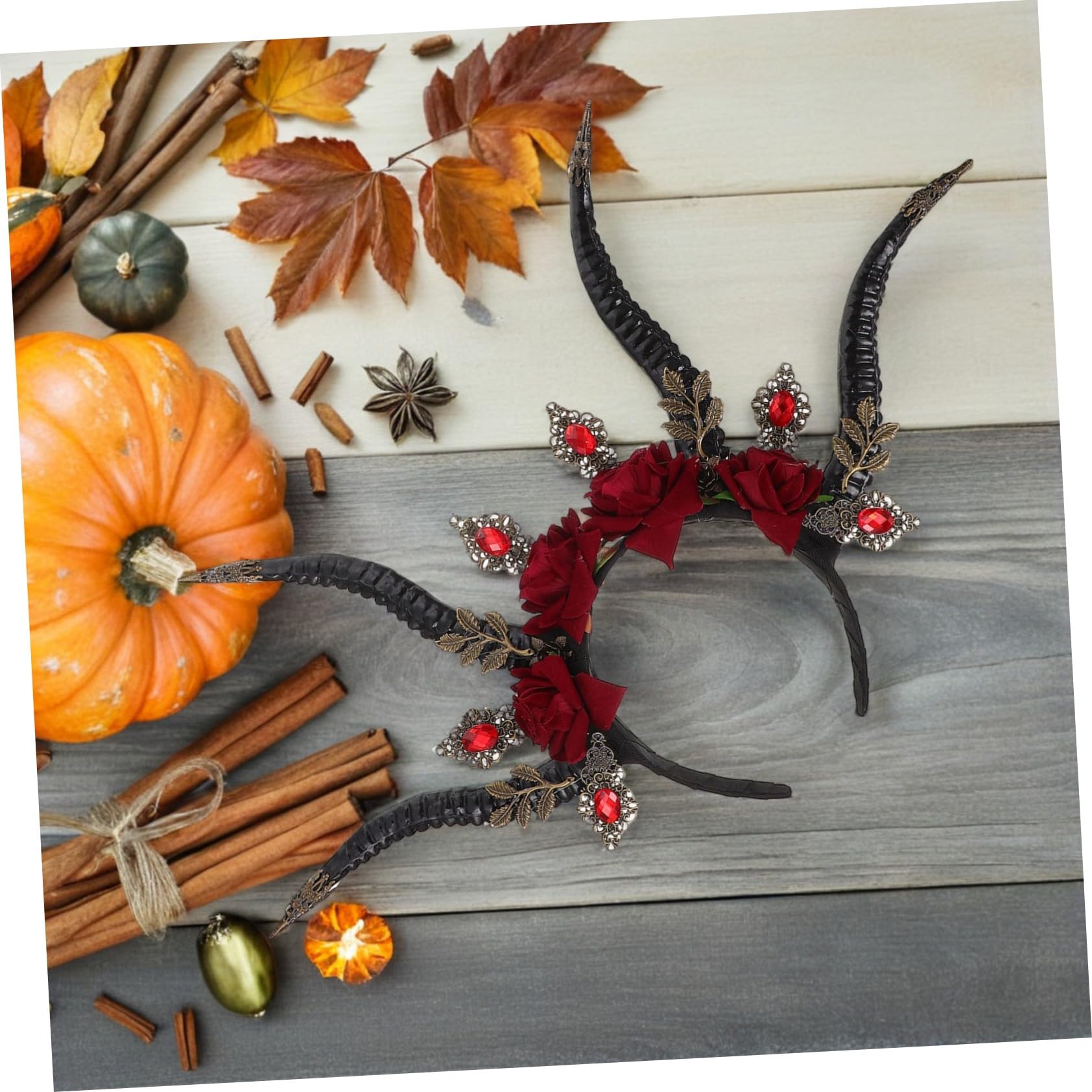 Halloween Stirnband Teufels Haarreif Dämonen Hörner Schwarz für Mottoparty