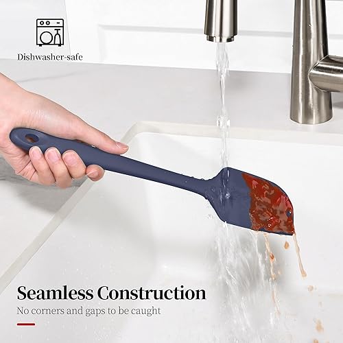 Miniatura 9 de Espátulas resistentes al calor de 315C, juego de raspadores de silicona sin costuras para cocina de alta temperatura, apto para alimentos, para