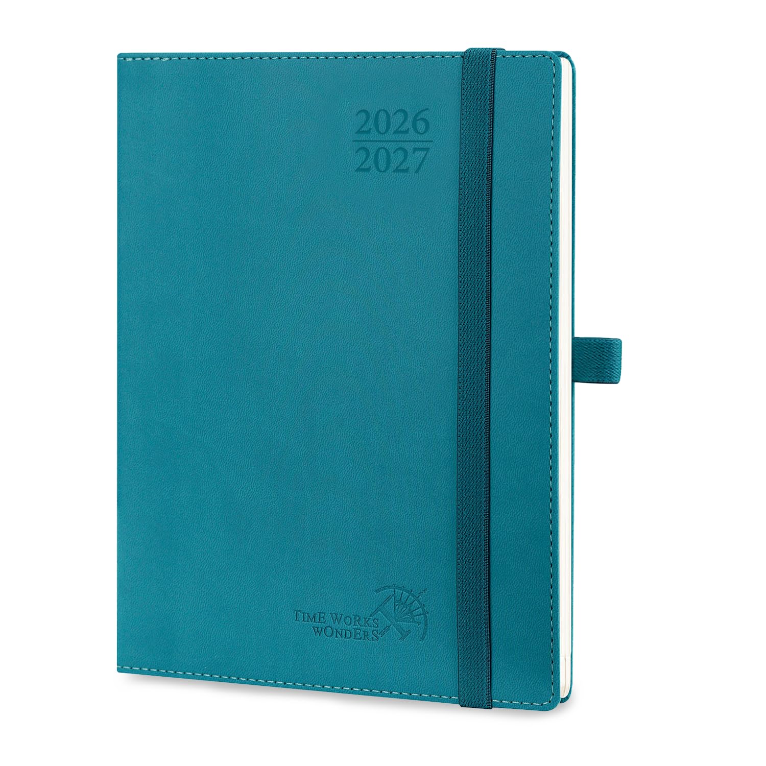 POPRUN 2026-2027 Academic Diary A5 Week to View (22x16.5 cm) Soft Cover 17 Months (Aug'26 - Dec'27) Vertical Weekly 26/27 Mid Year Planner(Pacific Green)