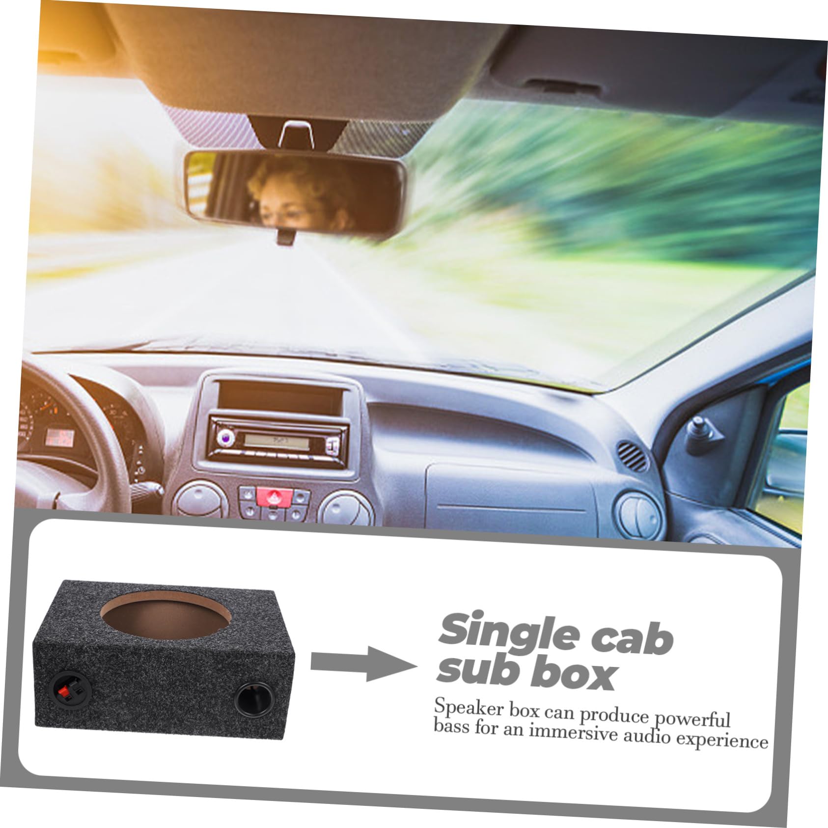 iplusmile Caja de Subwoofer Sellada de 8 Pulgadas para Automóvil Caja Acústica Alfombrada de Madera para Sistemas de Audio de Coche Compatible Vehículos y Camiones Uso en Instalación