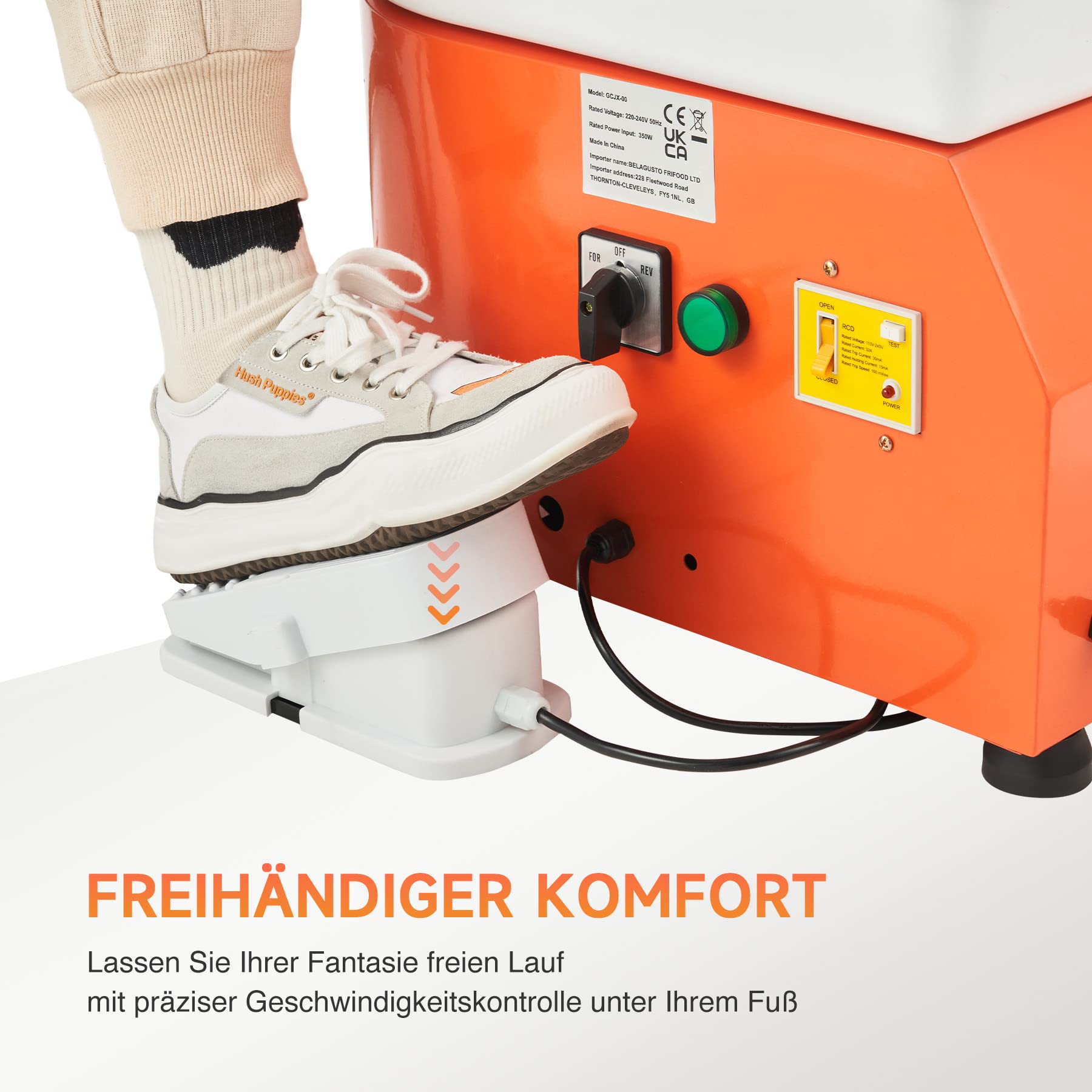 CREWORKS Töpferscheibe Elektrisch Töpferscheibe Fußantrieb 350W Keramikformwerkzeug 0-300 U/MIN Keramik-Tonmaschine 8 TLG Keramik Kit Tonspinnrad 25CM Pottery Wheel