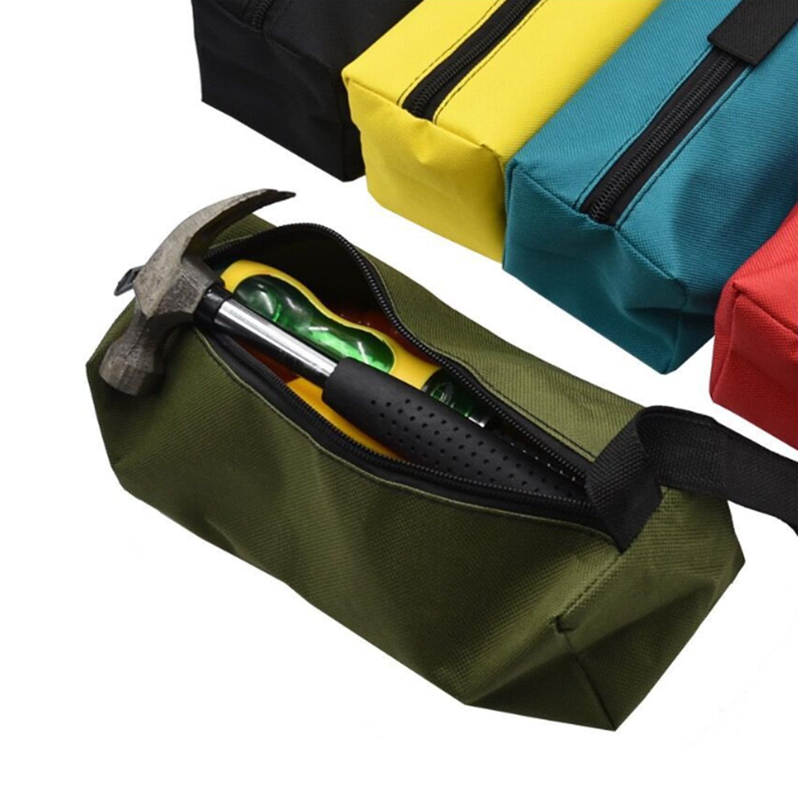 Tofficu Sac à Outils Multifonction En Toile Avec Fermeture éclair De