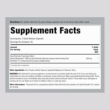 Lindberg Saw Palmetto Complex | 100 Capsules | Prostate Supplement for Men | Non-GMO, Gluten Free