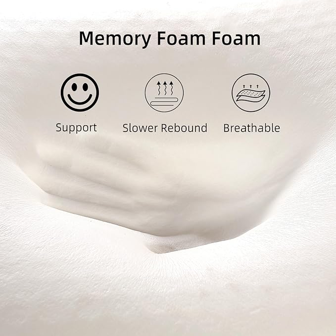 Almohada Memory Foam Delgada Tamaño Estándar con Funda Lavable miniatura 6