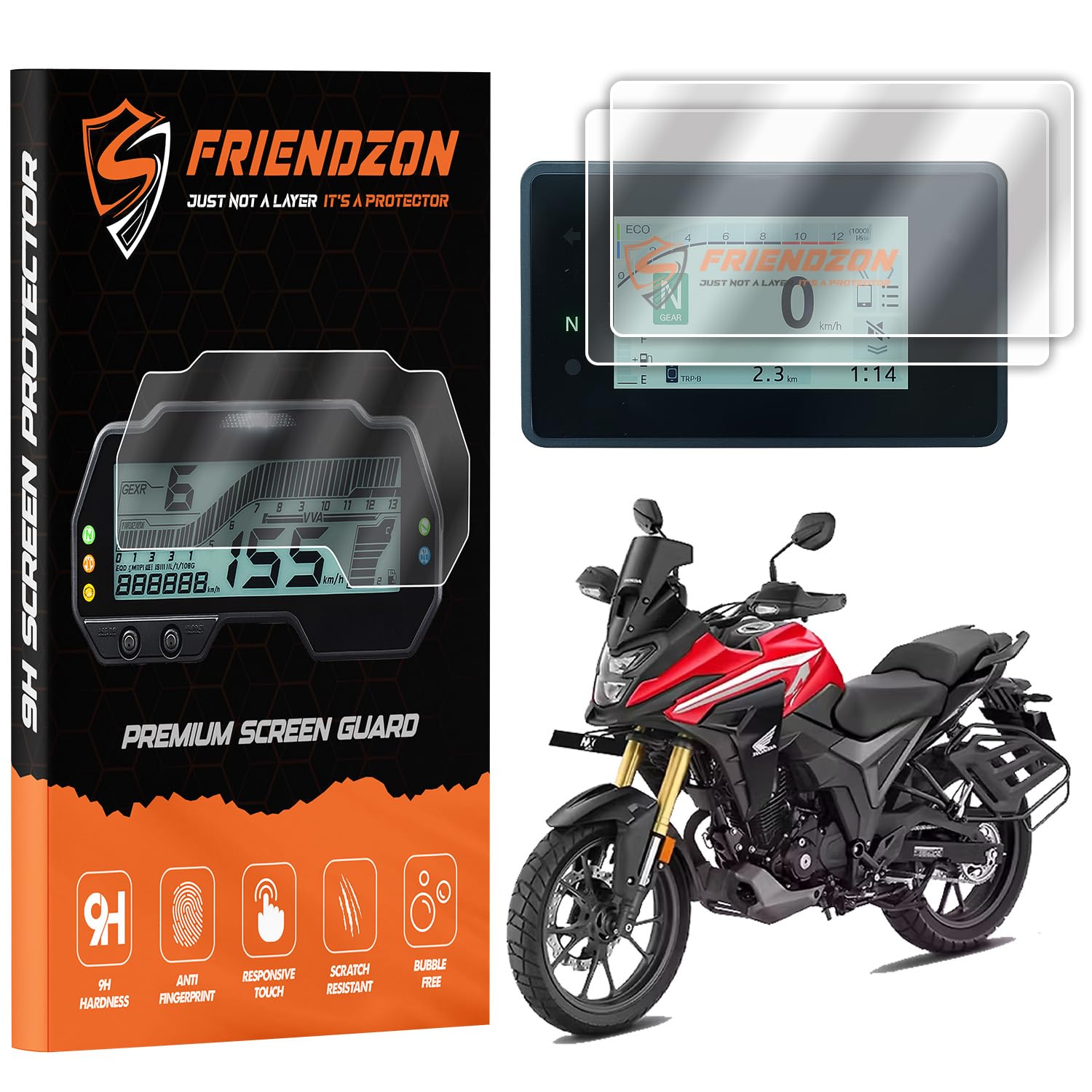 9H Screen Guard Protector For HONDA NX 200 2025 Bike || Anti Scratch || Anti-Bubble || HD Clear || TFT Instrument Cluster Protector || Speedometer Accessory [Not Tempered Glass] (Pack of 2)-image-48