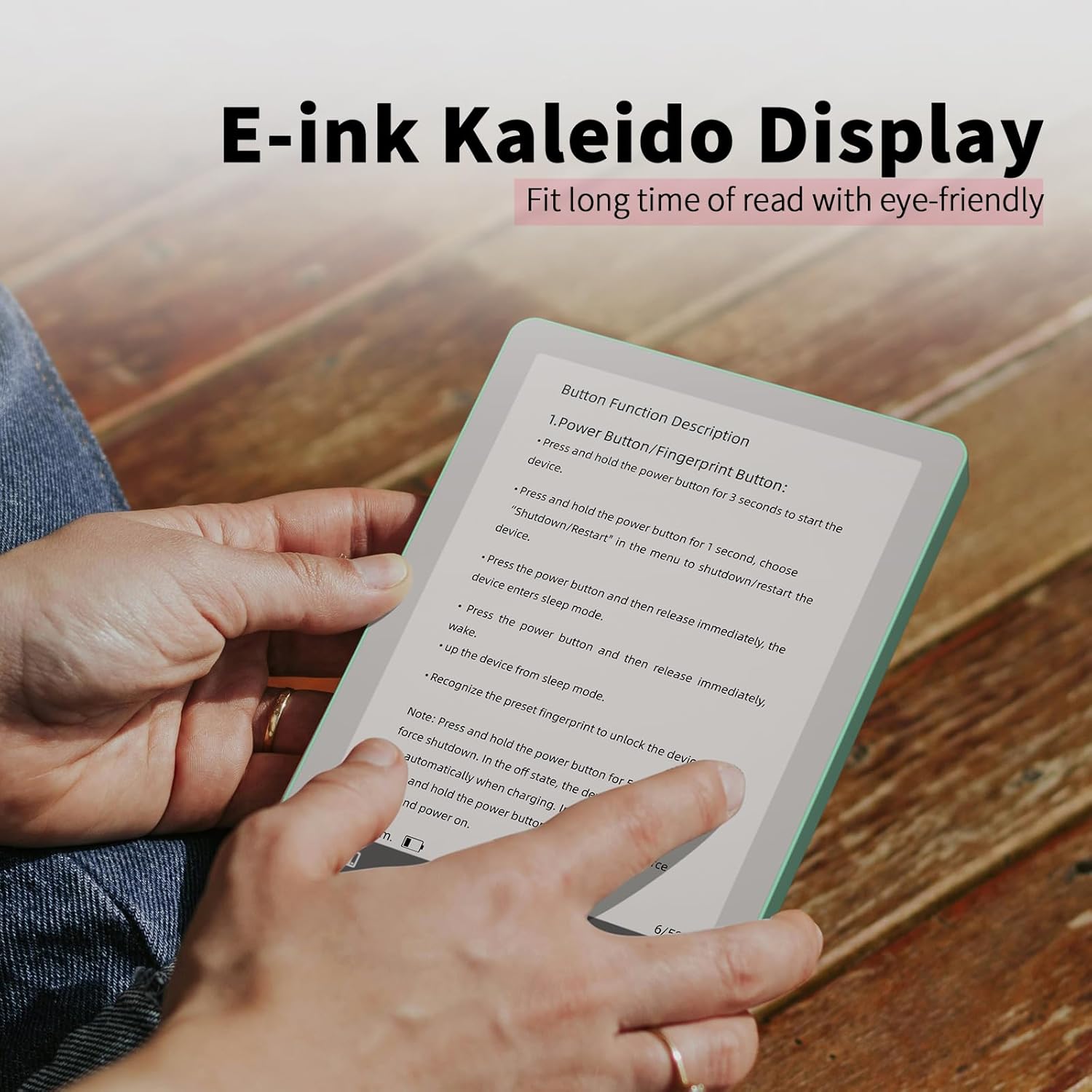 Bigme B6 Color eReader, Colour Eink eBook Readers 6 Inch Android E-Readers Digital ePaper Tablet with Android 14, 4G+64GB, Adjustable Front Light Android E-Ink eReader Device with Audiobook, Green