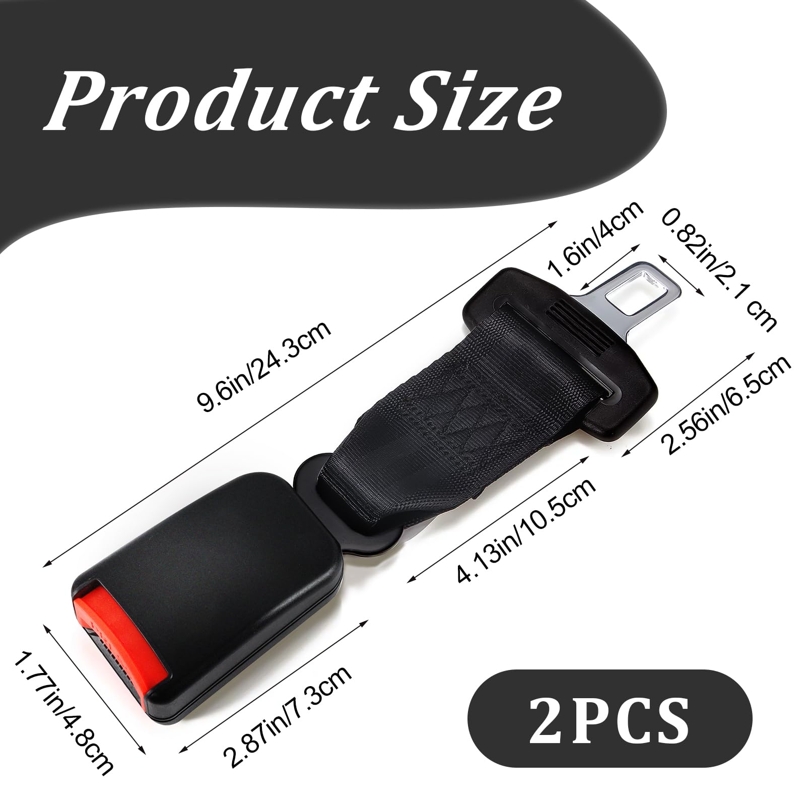 2 pezzi accessori per il veicolo 9,57 IN/24,3 cm, accessori per auto universali, accessori per auto parti auto, adatto per la maggior parte delle automobili