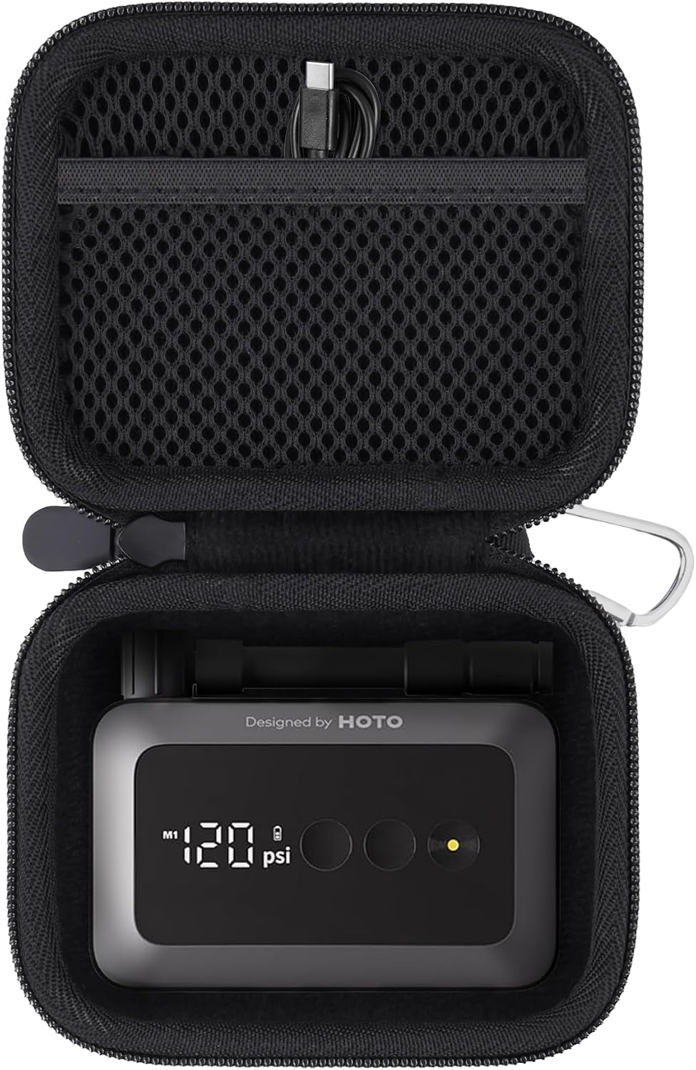 Aenllosi Hard Case for HOTO Mini Bike Tire Pump, Black | EVA case construction, Water-resistant design, Dust-resistant design, Case only