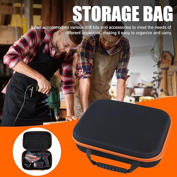 EVA Hard Tool Case for Electric Drill - Oxford Cloth Empty Storage Drill Organizer, Sharpeners & Cutting Tools Case