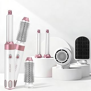 MIEARA 5 in 1 Blow Dryer Brush, Hair Dryer Brush & Hair Styler, Frizz-Free Hot Air Brush, Air Curler for Hair with Blowout Brush and Hair Brush Set for Fast Hair Styling, Drying & Curling for Women