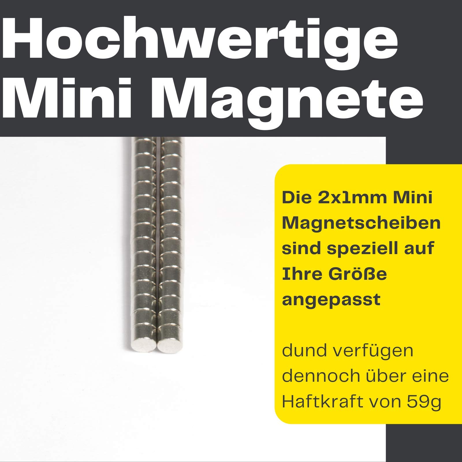 Magnes neodymowy mini do tablicy magnetycznej, na lodówkę, silne krążki, magnesy – biała tablica suchościeralna, płaska, okrągła 3 mm x 2 mm – N45 (1000)
