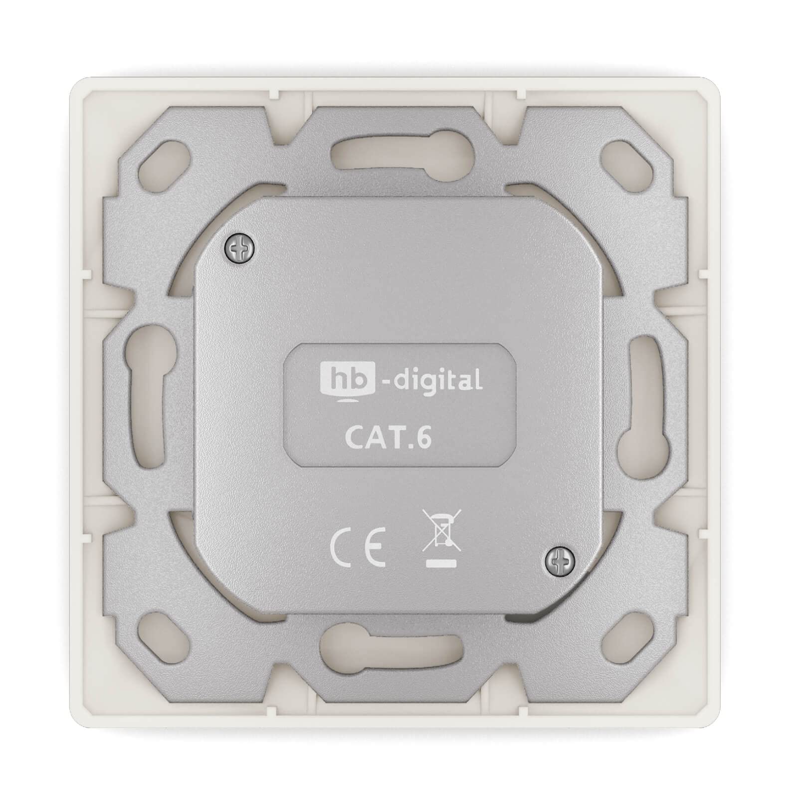 HB-DIGITAL 10x CAT 6 Netzwerkdose LAN Dose Universal Anschlussdose - 2x RJ45 Port - Aufputz/Unterputz Geschirmt EIA/TIA 568A&B 8P8C 1 Gigabit Ethernet Netzwerk – Reinweiß