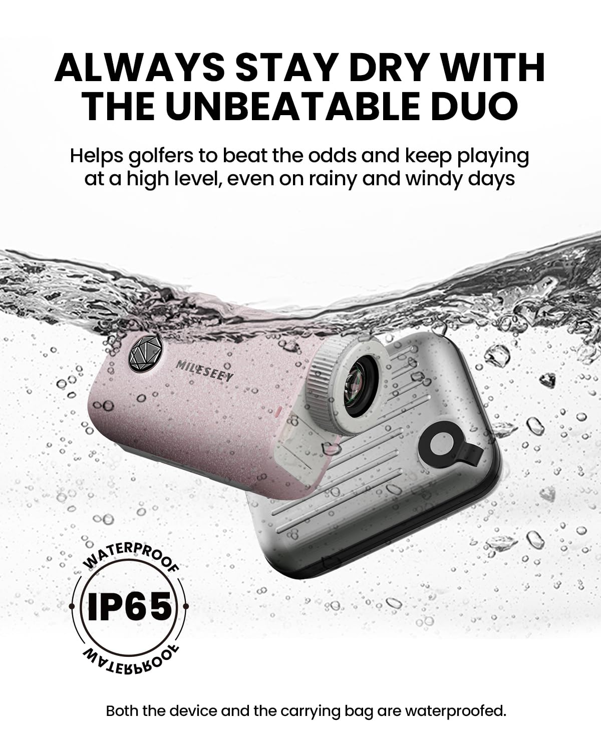 Haut de Gamme de Poche avec IP65 étanche, 1000 Yards telemetre Golf Rechargeable, 0.1S Rapide Drapeau de Verrouillage de Vibration pôle, telemetre Laser Golf