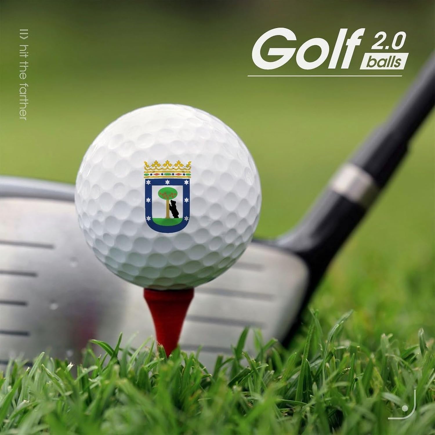 Coat of Arms of Madrid Logo Golf Balls Personalized Ball Custom for Men Women Boyfriend Husband
