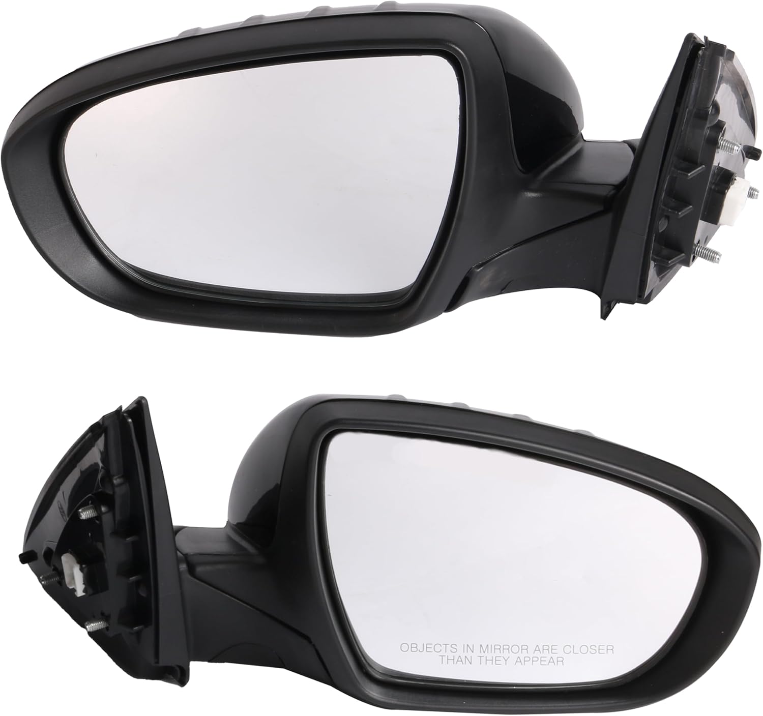 Black Driver and Passenger Side Mirror Compatible with Kia Optima 2011 2012 2013 Heated and Manual Folding Black Outside Rear View Mirror with Turn Signal OE# 876102T130