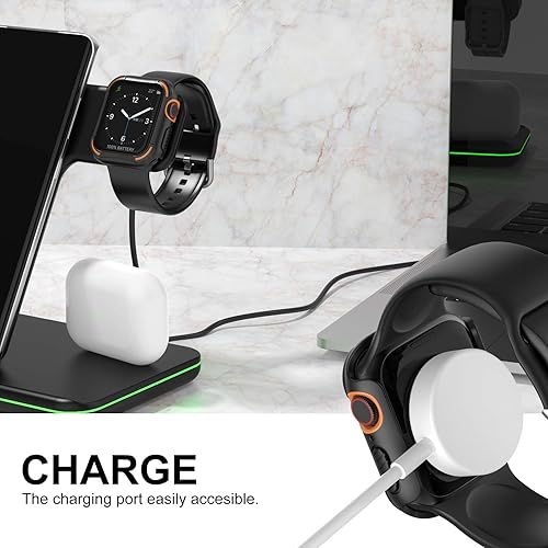 Vista 40 de Recoppa Funda resistente para Apple Watch de 1.732 pulgadas Series SE 6/5/4 con protector de pantalla, duradera serie Quattro Pro Series a prueba