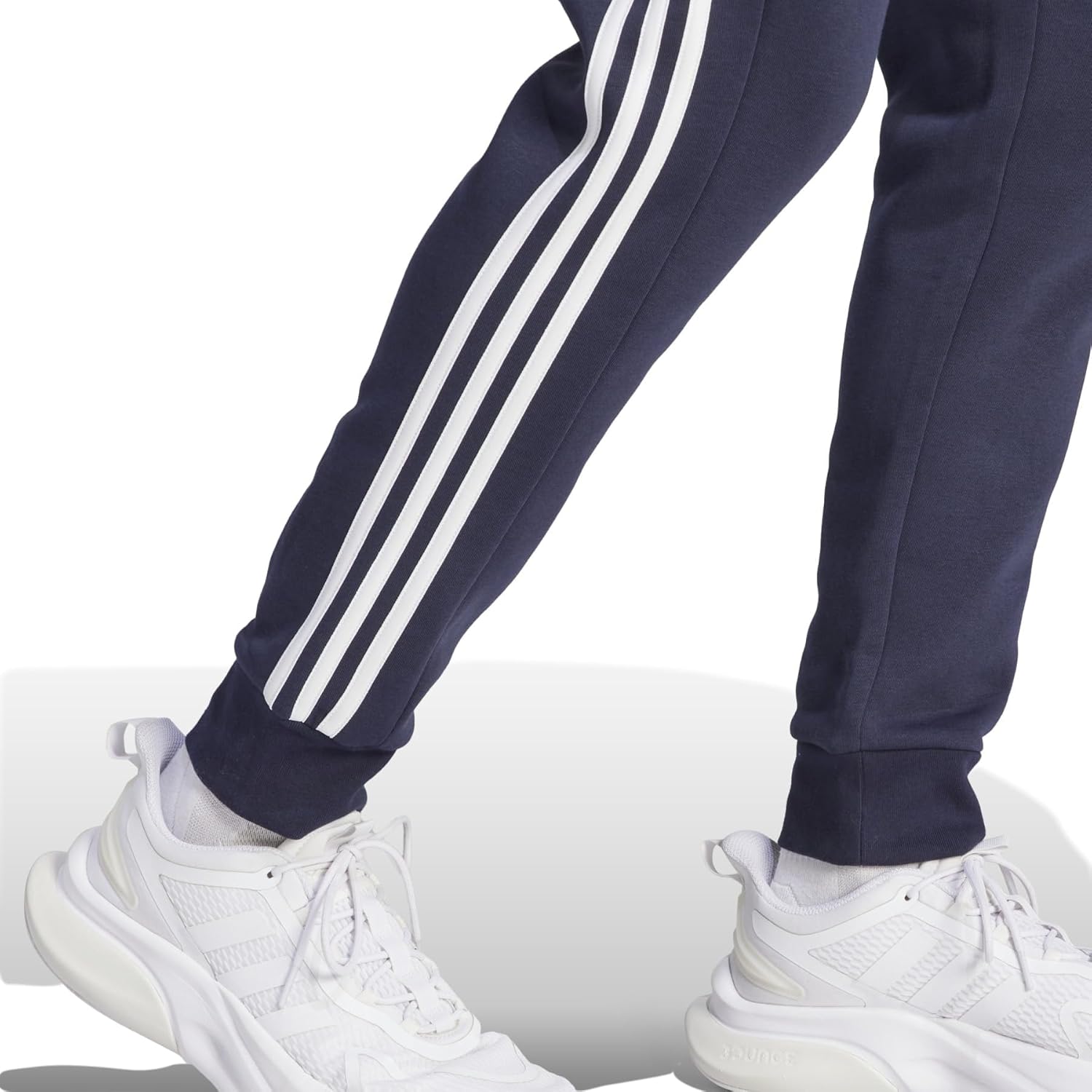 adidas Men's Essentials 3-Stripes Fleece Tapered Cuff Pants