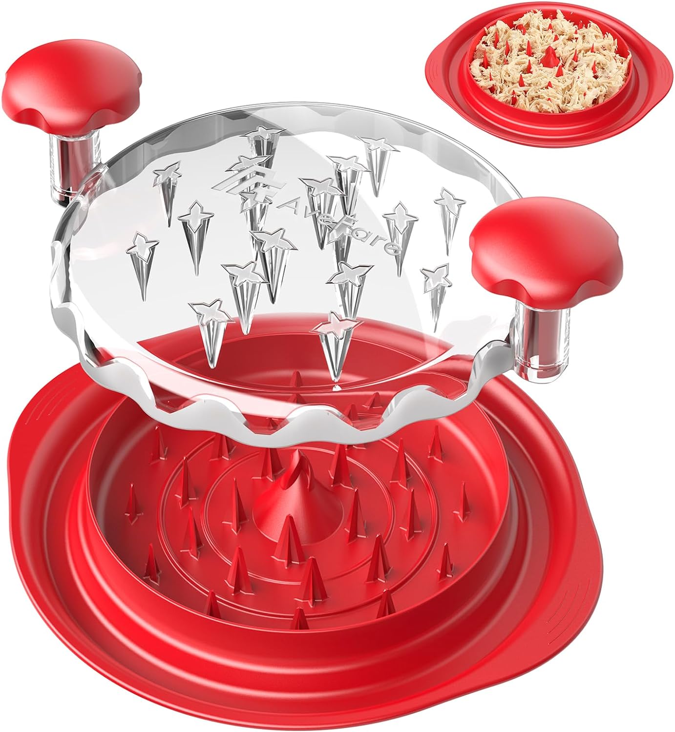 Pro Chicken Shredder, 10.8″ Visible Chicken Breast Shredder Tool Twist, Large Meat Shredder Machine – Ergonomic Handle, Dishwasher Safe, Anti-Slip, Cleaning Brush, Heat Resistant, BPA Free