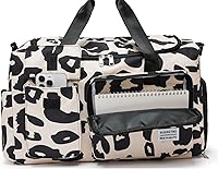 Vista 378 de Pequeña bolsa de gimnasio para mujer, bolsa de viaje con compartimento para zapatos