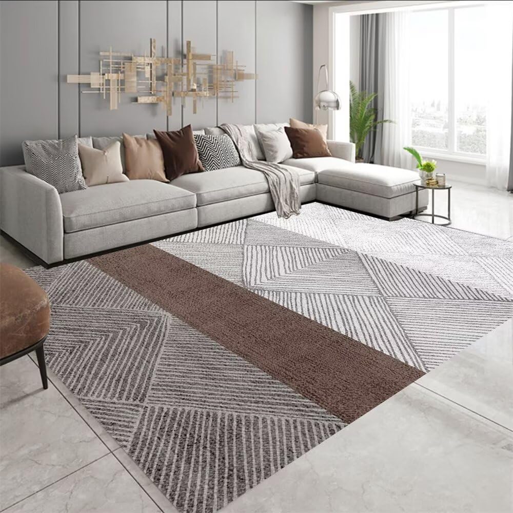Tapis de chambre enfant et cuisine 200x300cm café au design moderne
