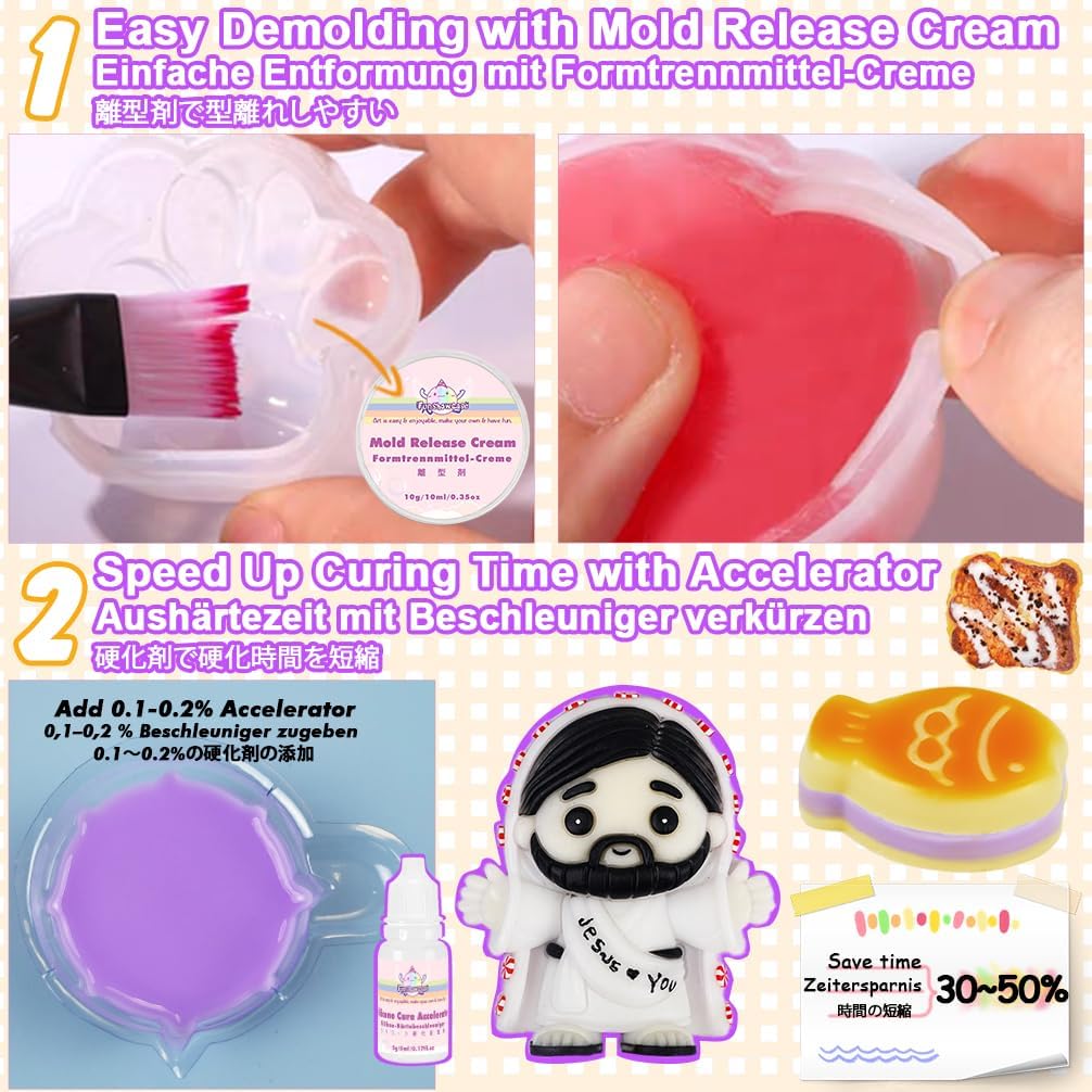 Taba Squishy Kits Flex Rubber for Squishy Making Liquid Silicone 17oz Pack Classic Tabba