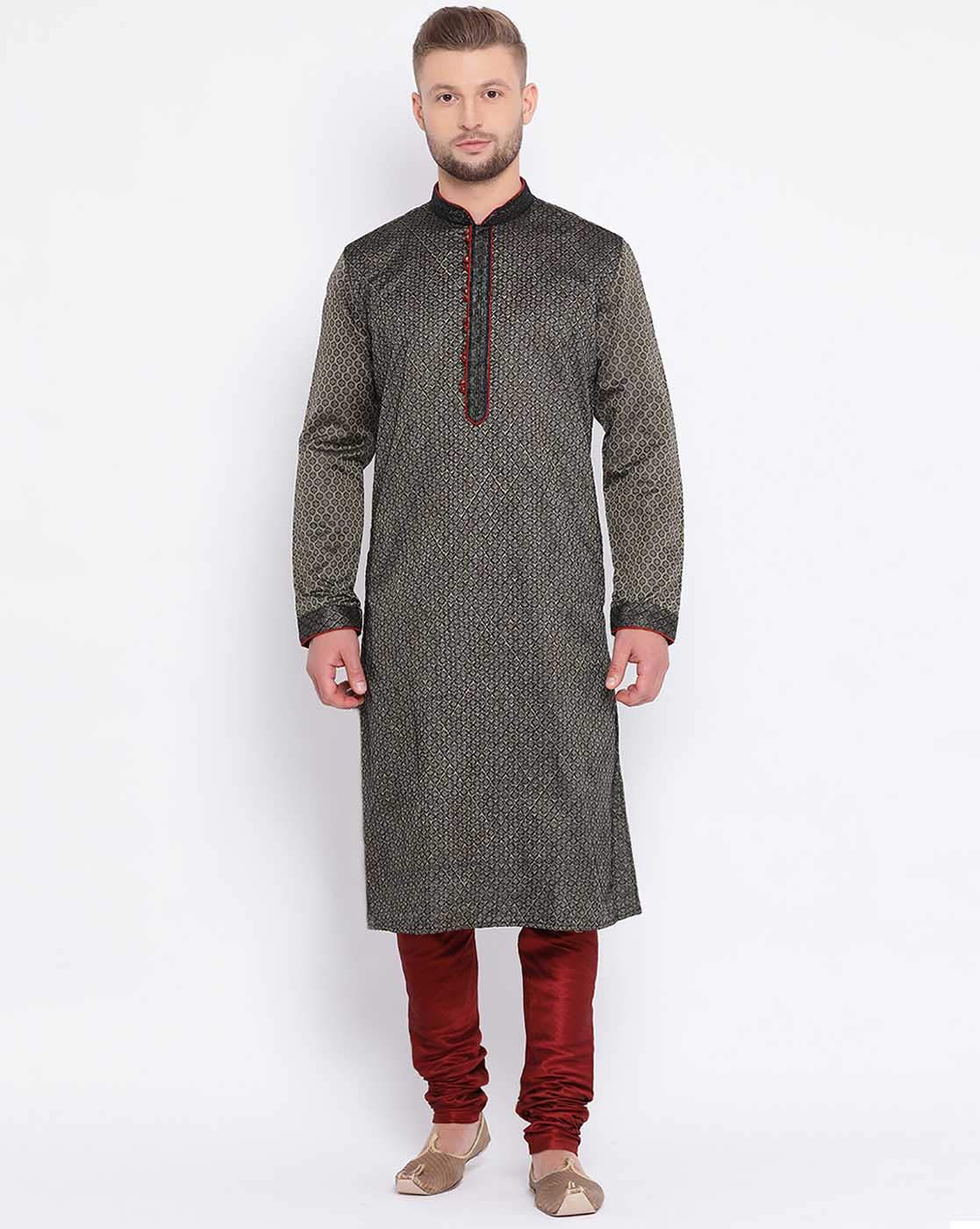 Sanwara Men's Silk Regular Kurta