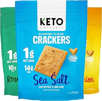 keto snacks Keto Crackers chips (variety) low carb Crackers Almond flour. Low carb snack keyto cracker zero carbs snacks no sugar, 0 no carbs sugar free snack high fiber.