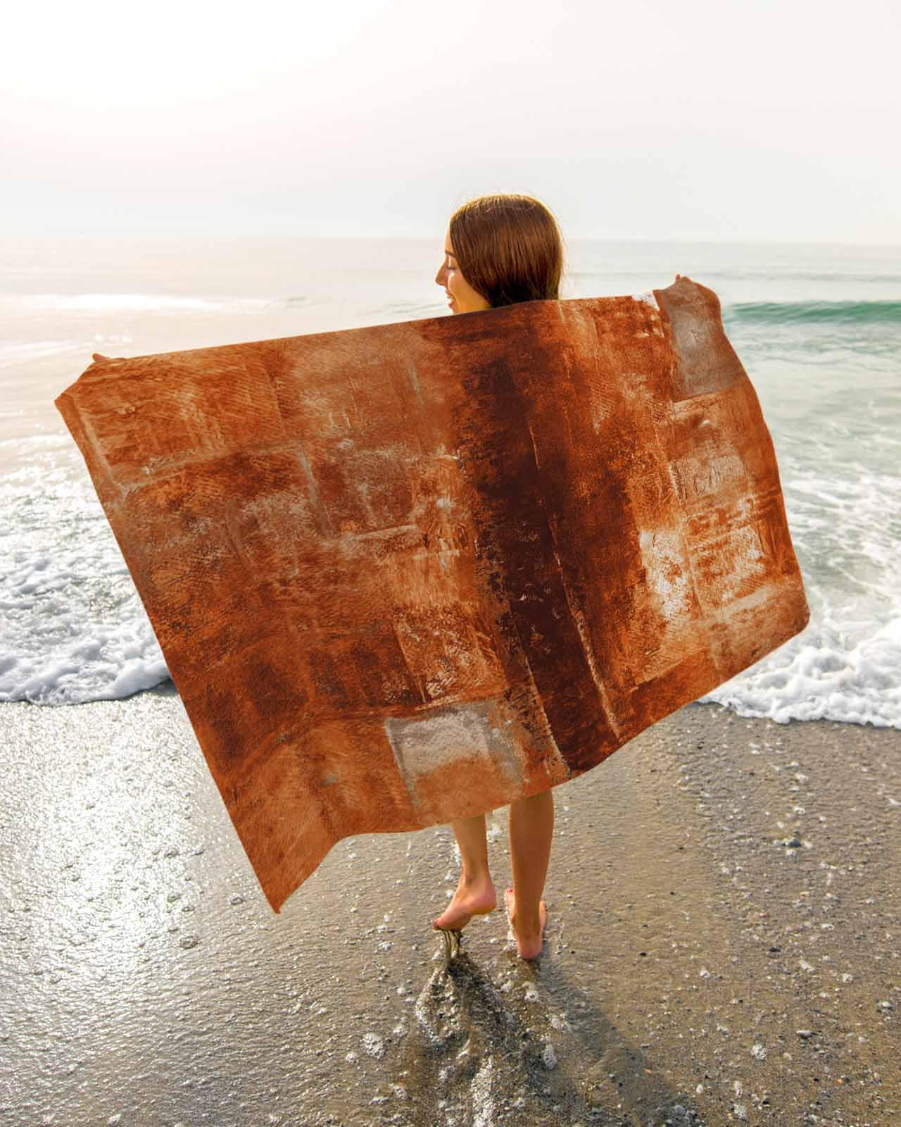 Amazon.com: Burnt Orange Beach Towels Oversized Super Absorbent