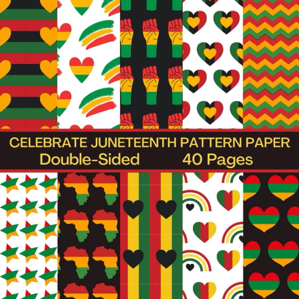 年末年始!!大出品!! Celebrate Juneteenth Scrapbook Paper 40 Pages 20 Sheets