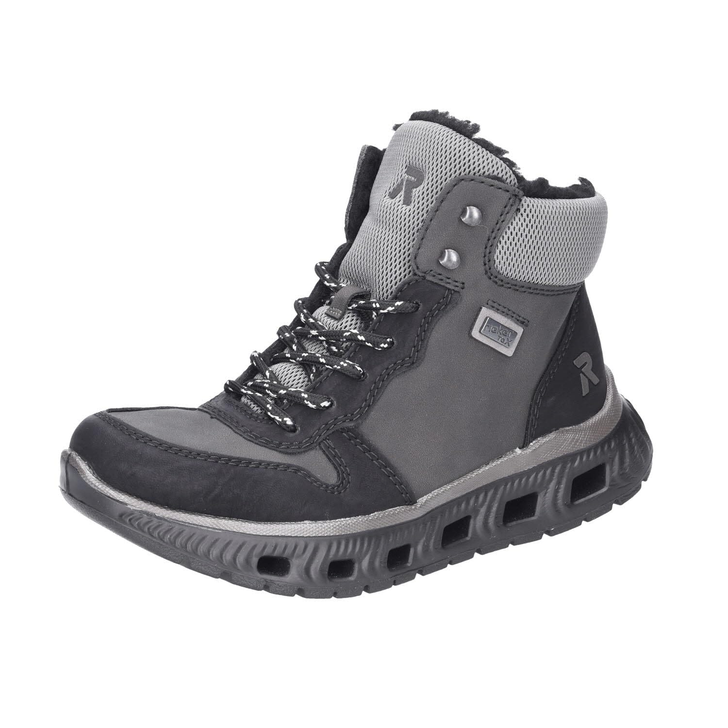 Rieker Women's M6023 Lace-Up Boots, Grey, 41 EU, Gray, 7.5 UK
