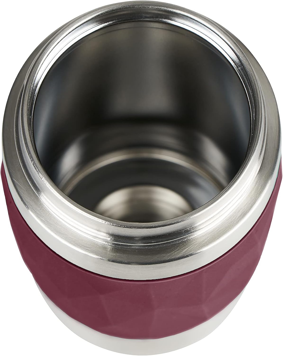 Emsa N21609 Travel Mug Compact Thermo/Insulated Cup Stainless Steel 0.3 litres 4 Hours Hot 8 Hours Cold BPA 100% Leak-Proof Dishwasher Safe 360 Drinking Opening Wine Red
