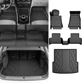 Original 2022-2025 I4 Floor Mats & Cargo Liner for BMW I4 All Model - Custom Fit Odorless TPE Floor Liners & Cargo Mat - All Weather 3D Laser Measured Car Mats for BMW I4 2022-2025