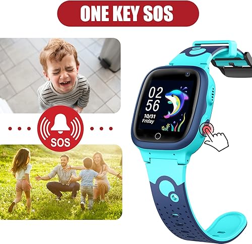 Miniatura 4 de Reloj inteligente para niños LBS Tracker - Reloj inteligente para niños y niñas de 3 a 12 años con cámara SOS, reloj despertador, cámara de