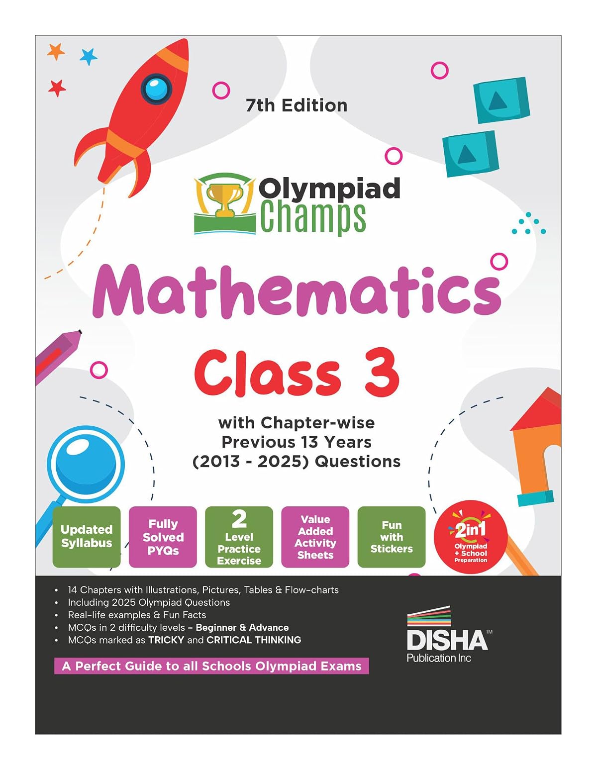Disha Olympiad Champs Mathematics Class 3 with Chapter-wise Previous 13 Year