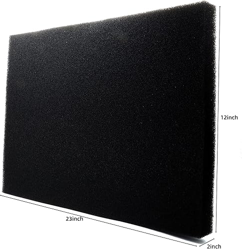 Miniatura 9 de ALEGI Almohadilla de esponja para filtro de acuario de 23 x 12 pulgadas23 x 16 pulgadas, filtro de esponja biológica 30PPI de espuma cortada a