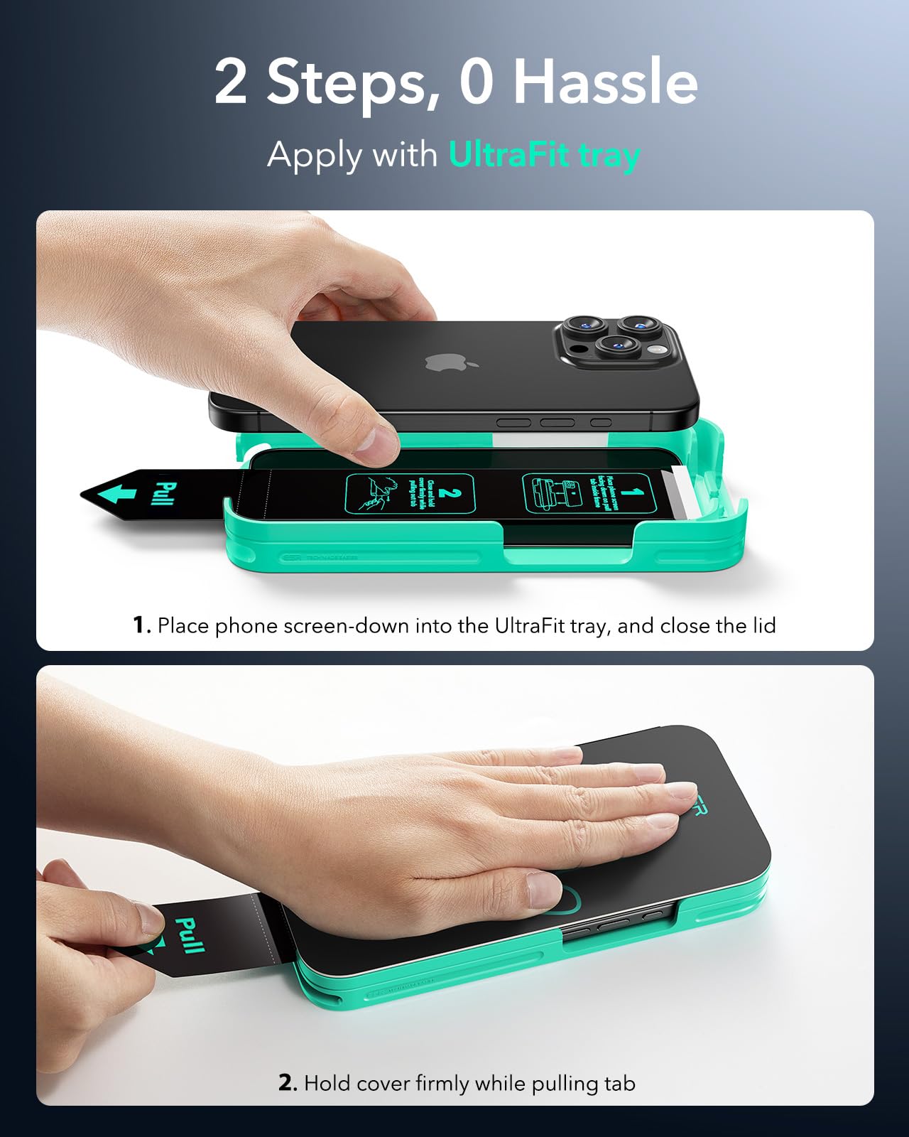 ESR Privacy Pellicola per iPhone 16 Pro, Vetro temperato 9H+, Zero bolle e polvere, Protezione di grado militare, Durevole con strumento di installazione facile, 3 Confezioni