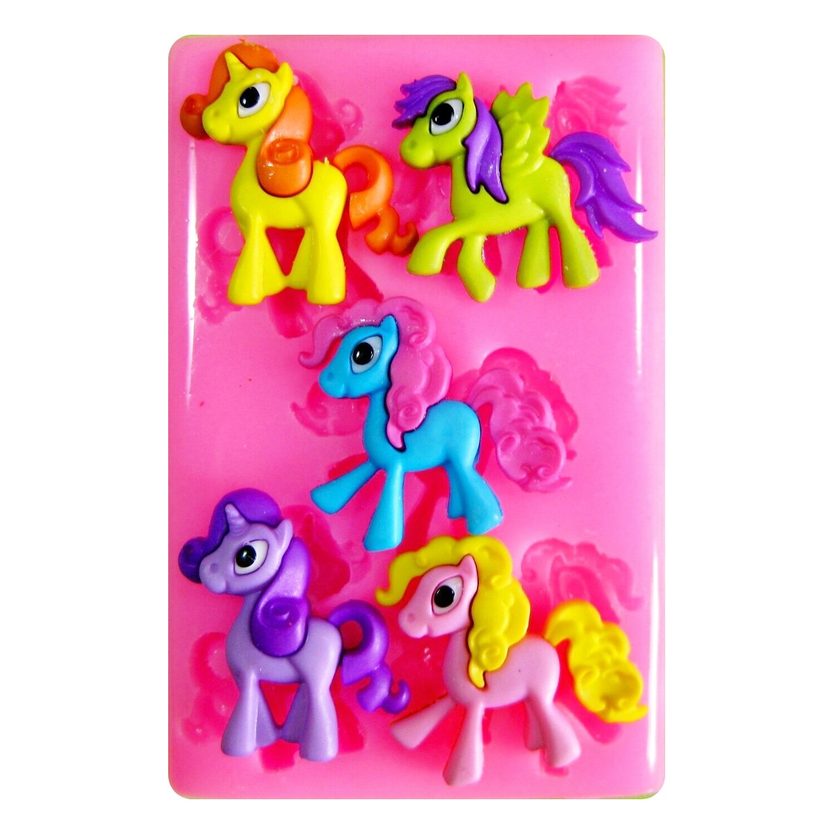 Fairie Blessings Multicoloured Cute Pony, Pegasus & Unicorn Silicone Mould Mold For Cake Decorating Cake Cupcake Toppers Icing Sugarcraft Tool By