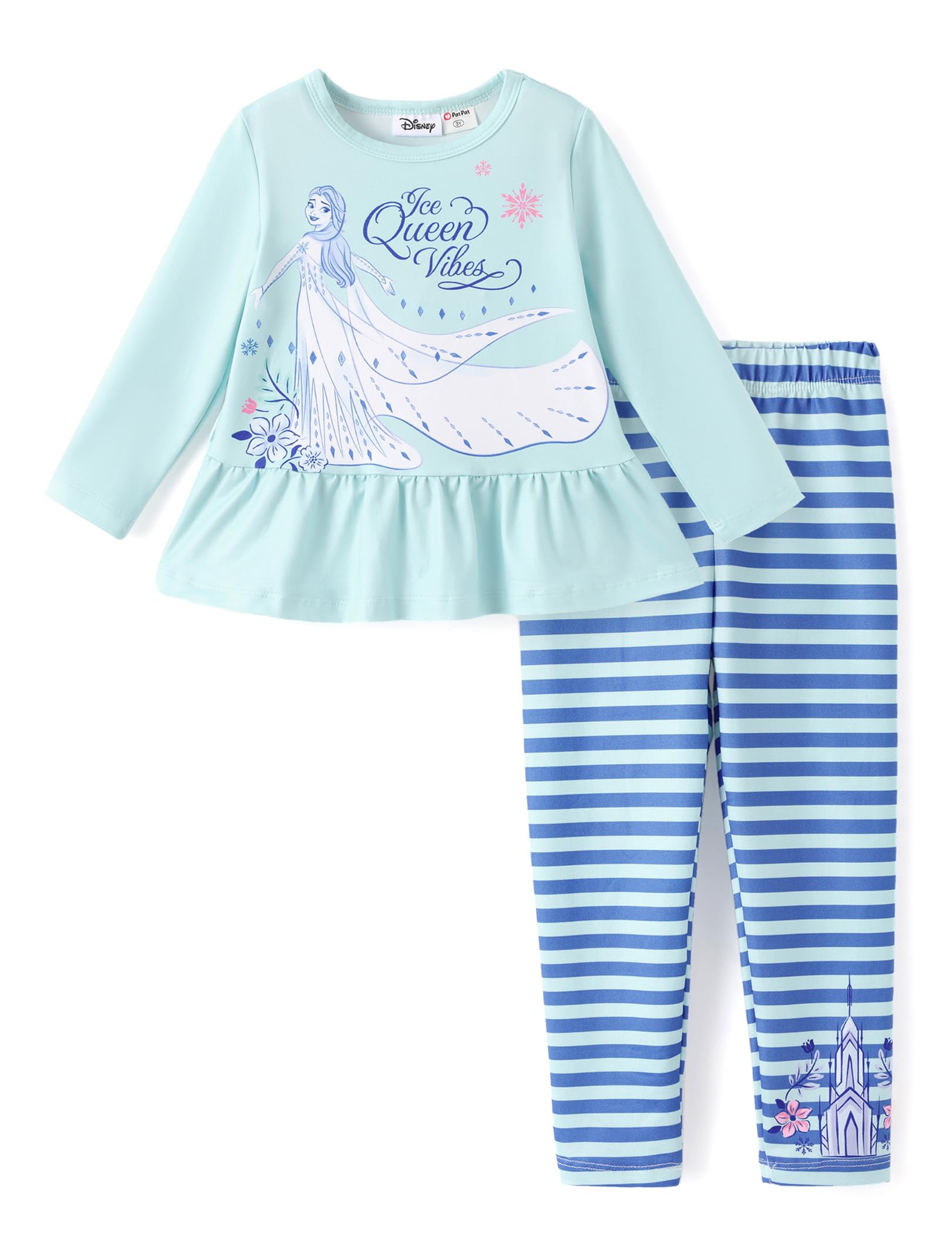 Disney Toddler Girls Clothes Long Sleeve Shirt Leggings 2pcs Outfits Set