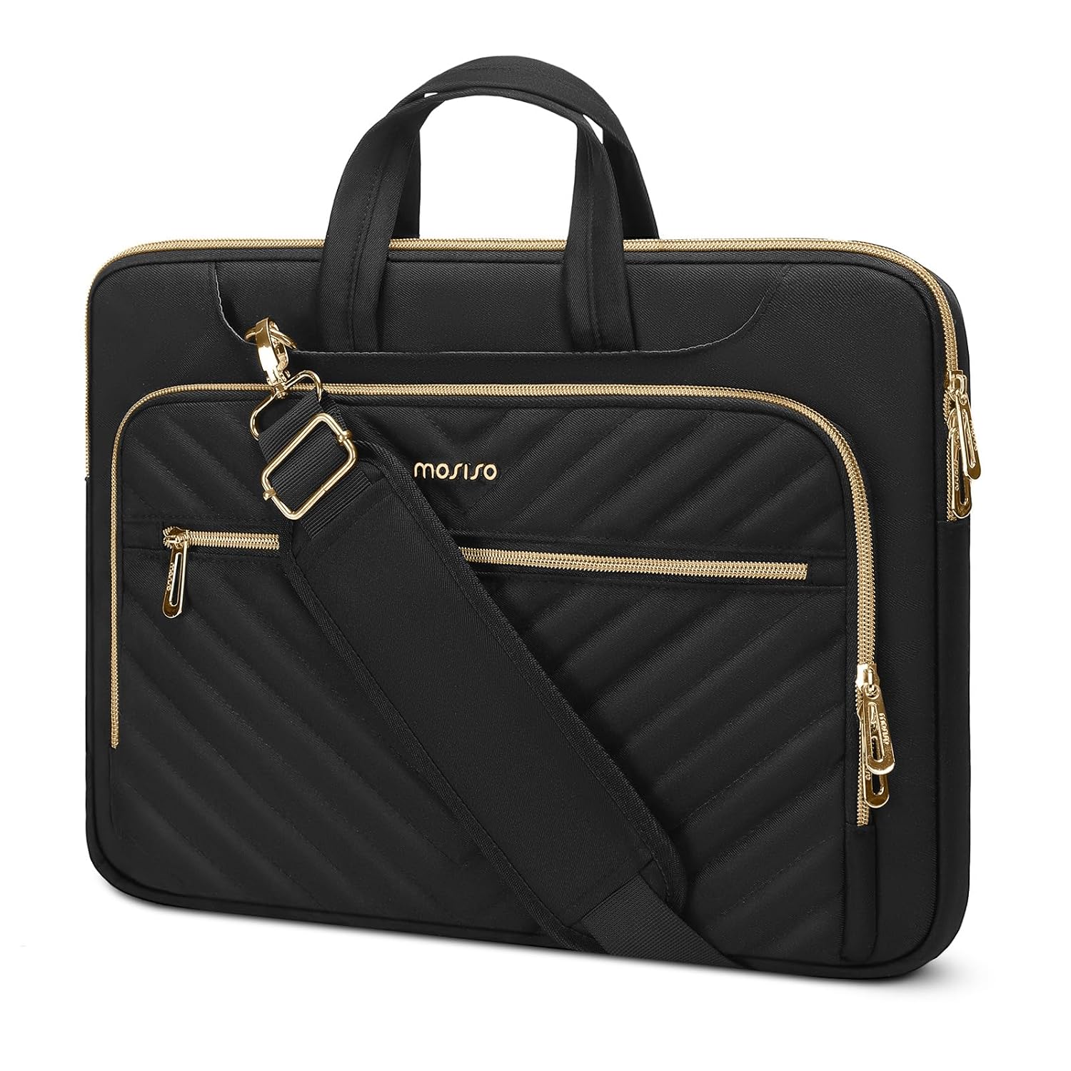 MOSISO 360 Protective Laptop Shoulder Bag 15-15 6 inch Computer Bag Compatible with MacBook Pro 16 HP Dell