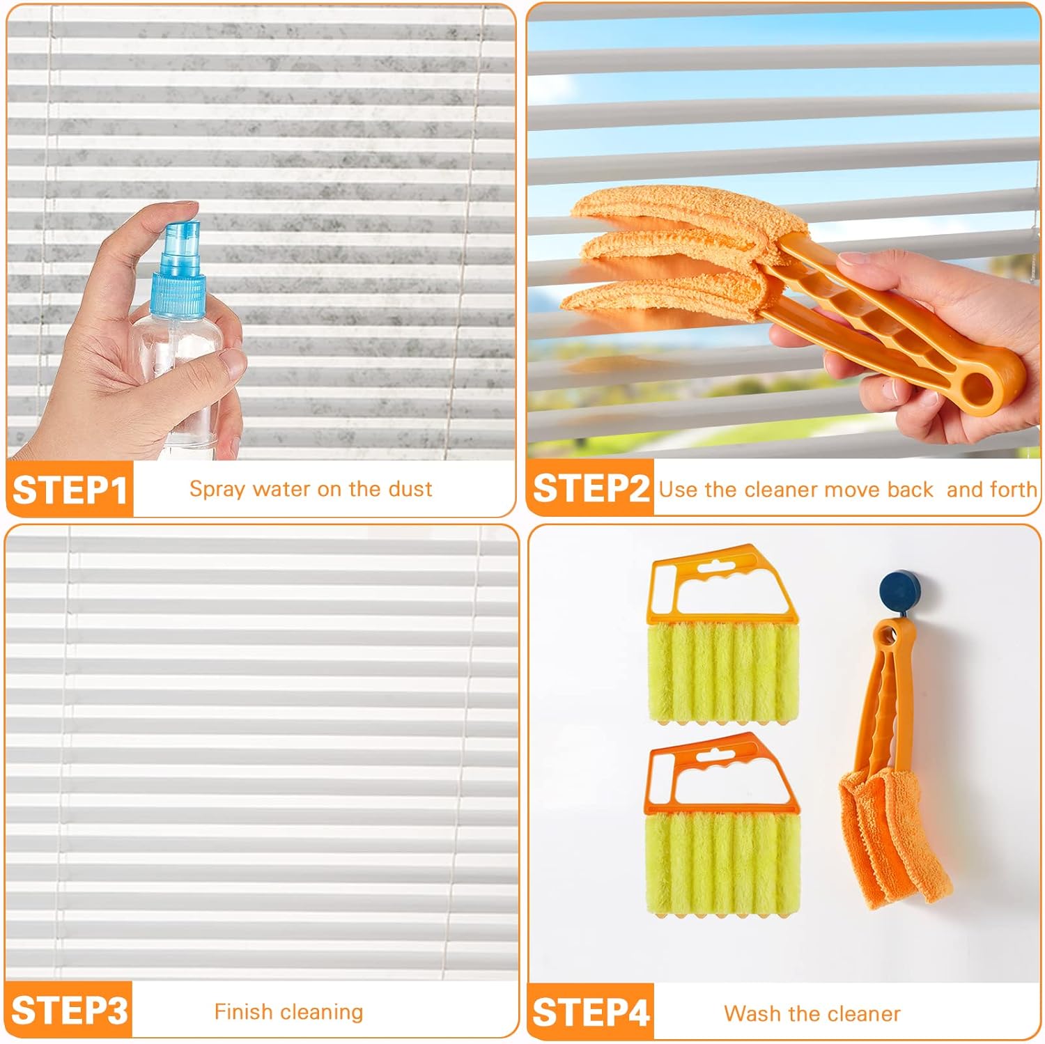 Venetian Window Blind Cleaner Duster Tool Set, Mini Blind Cleaner Duster