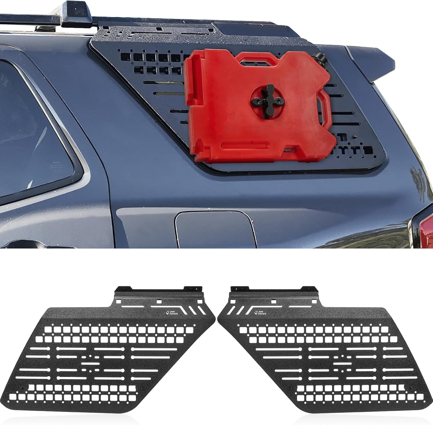 JOYTUTUS Rear Window Molle Panel Kit Compatible with 2025-2026 4Runner 6th Gen Exterior Modular Storage Cargo Rack | 4 Recovery Board Accessories(Not for Trailhunter)