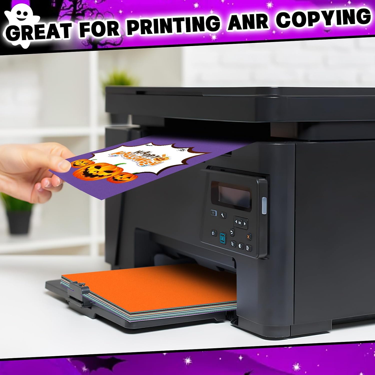 JULBEAR 30pcs Halloween Colored Card Stock 8.5x11in Medium Thick Paper