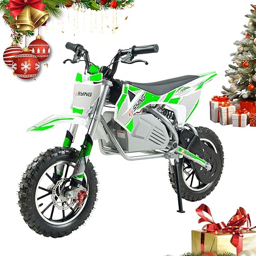 Electric Dirt Bike, 36V 500W Off-Road Electric Motocycle for Kids 8-14 Yrs,15 MPH Peak Speed,Dual Suspension High Torque Motor for Mountain Roads and Trails, Instant Start and Zero Emissions