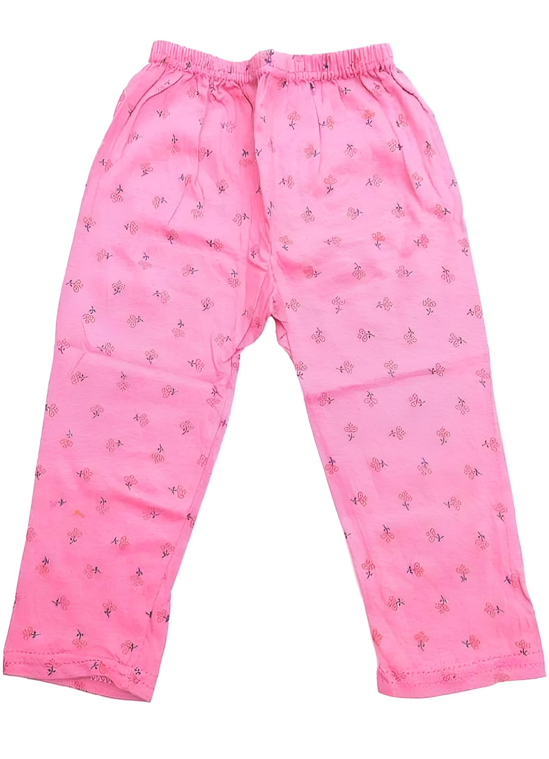Kids Cotton Printed Pyjama, Soft Breathable Nightwear Pants, Elastic Waist, Boys & Girls, 6 Pack (1-2 Years) Multicolour