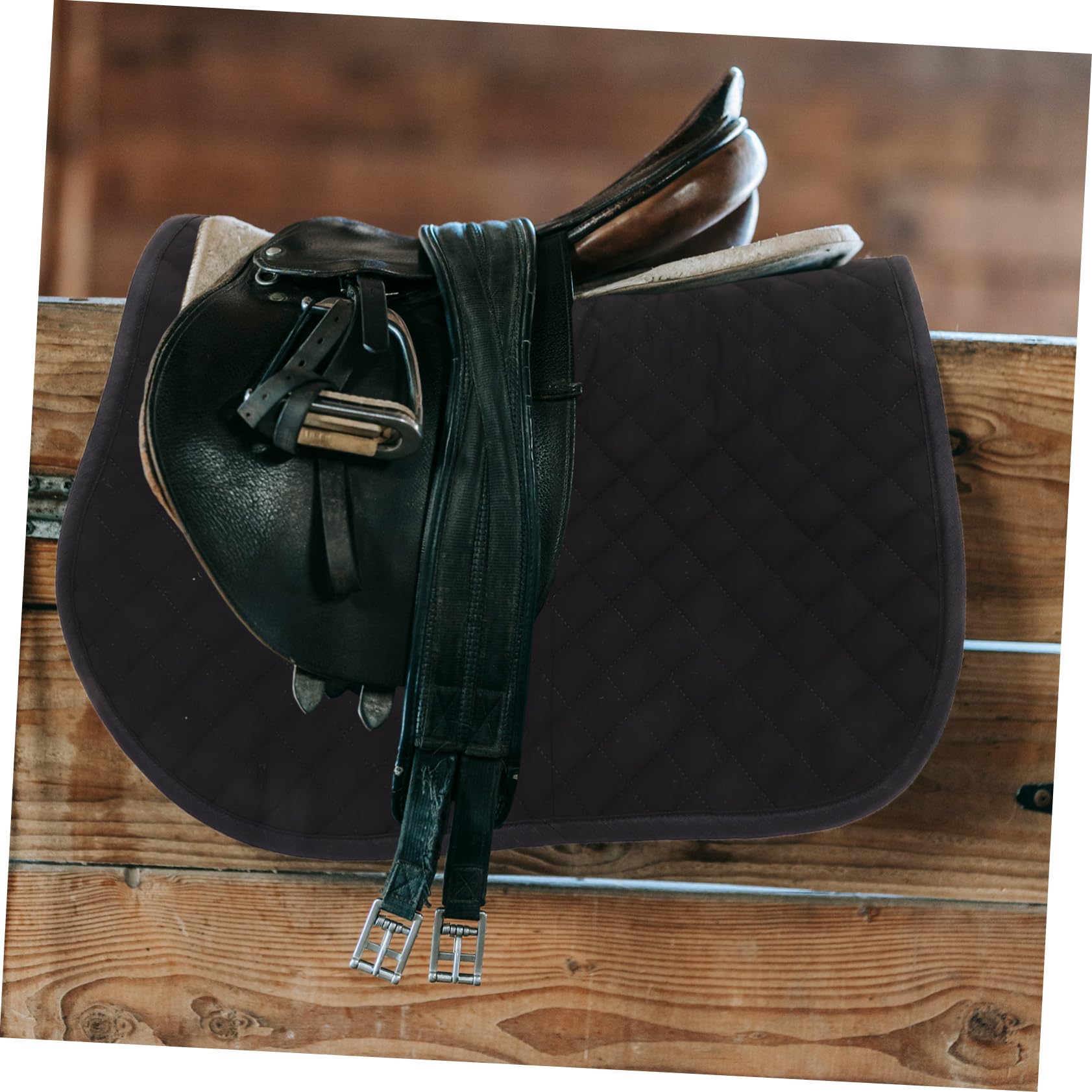Yardwe Manta para Silla de Montar de Caballo Reutilizable y Cómoda con Acolchado Eva y Algodón, Adecuado para Paseos a Caballo