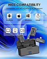 Vista 6 de Micrófono Lavalier inalámbrico para iPhone - Micrófono Bluetooth de solapa tipo C e iluminación Mini micrófono Android Microfonos Inalambricos