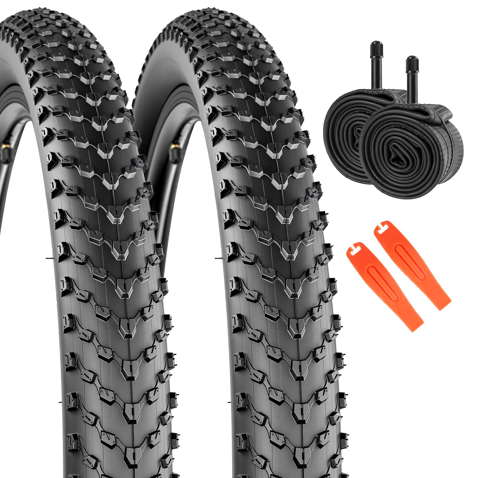 Pneumatici per bicicletta 20x2,4 (60-406) / 24x2,4 (60-507) / 26x2,4 (60-559) / 27,5x2,4 (60-584) / 29x2,4 (60-622) – Compatibili con MTB, BMX e Fatbikes