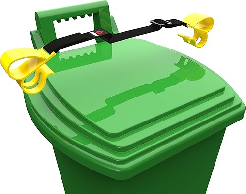 Miniatura 7 de SideArm Nano de BinClaw. Doble asa para contenedores pequeños - Fácil de usar. Correa de bloqueo de cubo de basura a prueba de animales,