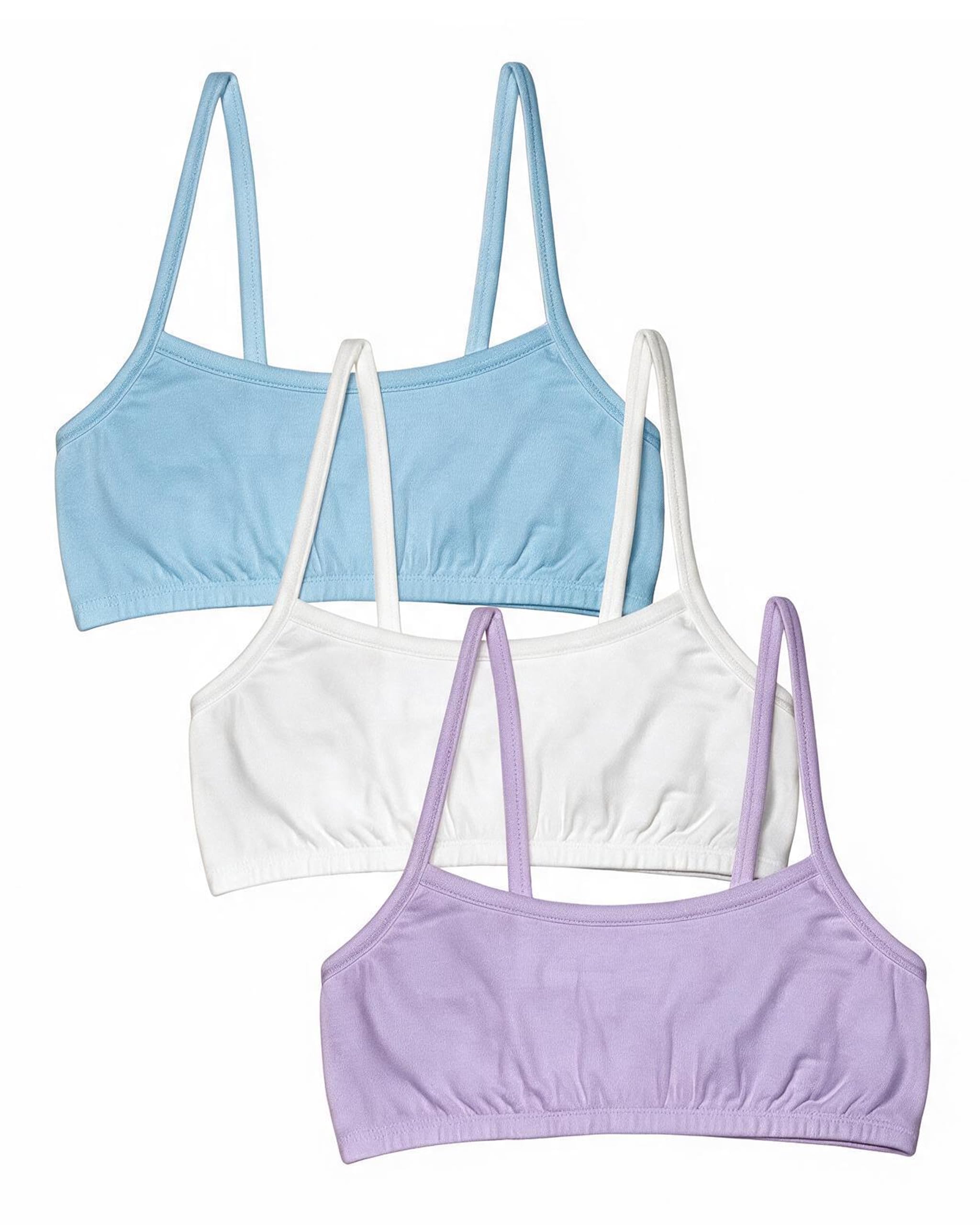 Fruit of the Loom Girl's Cotton Stretch Cami Training Bra Multi-Pack